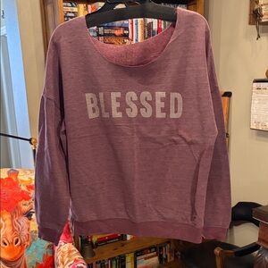 Purple 'Blessed' Sweatshirt